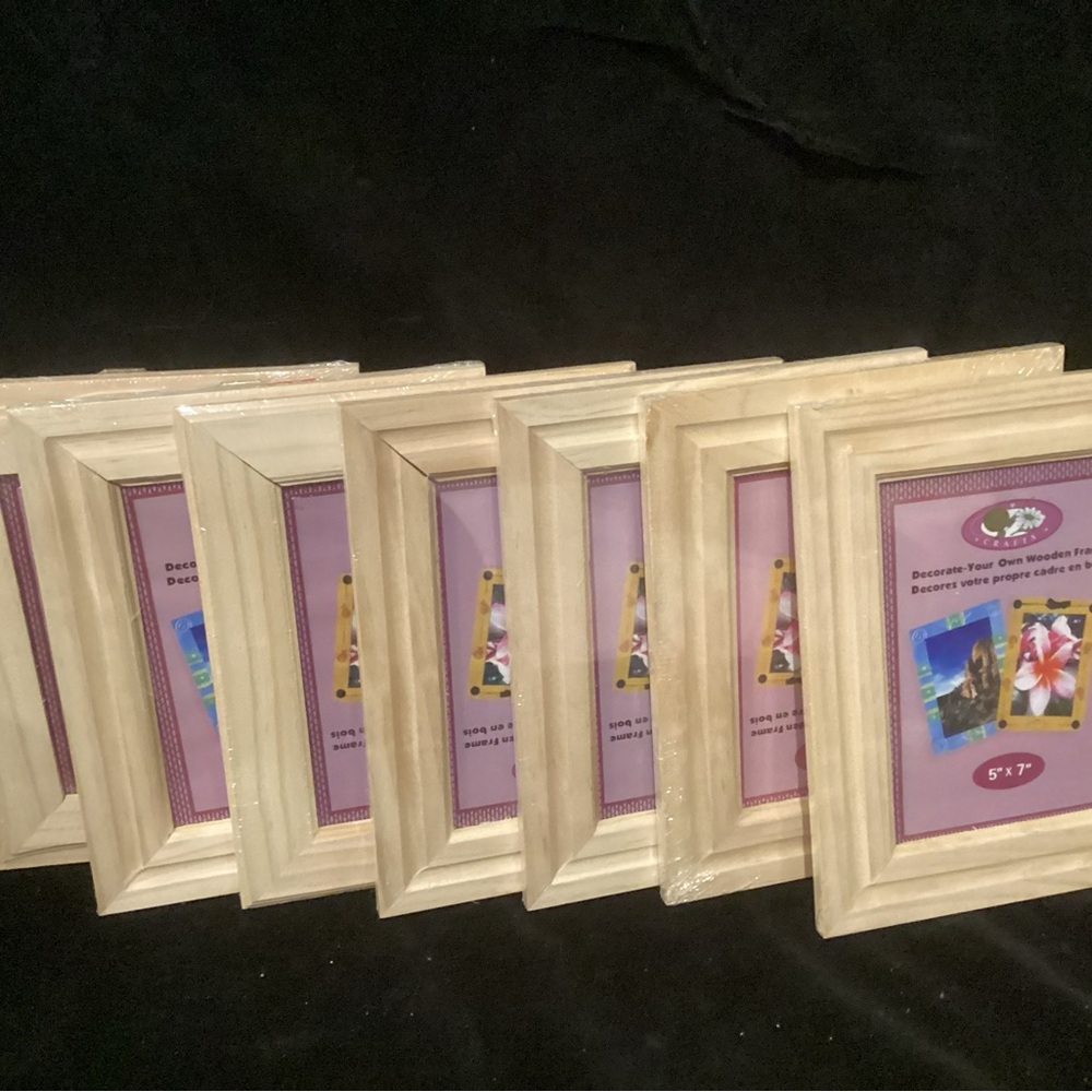 Natural Wood Photo Frame Set